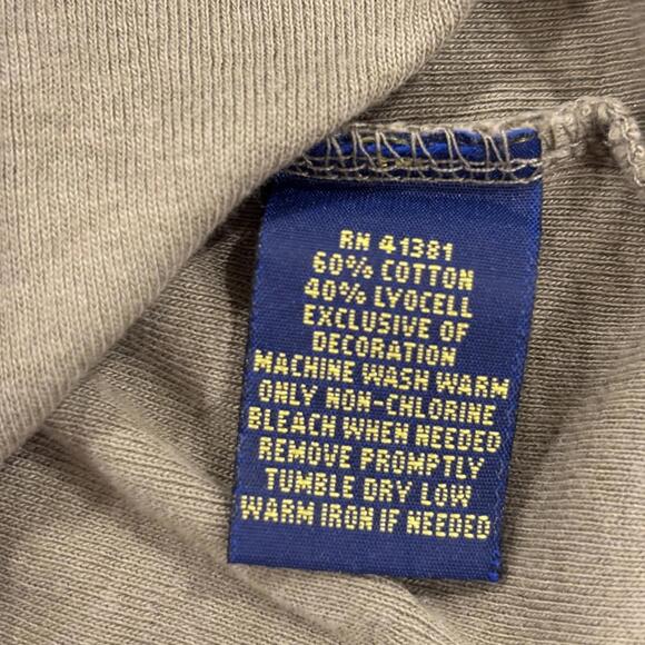 Polo Ralph Lauren Olive Green V Neck Short Sleeve Tee Size M - Picture 5 of 5